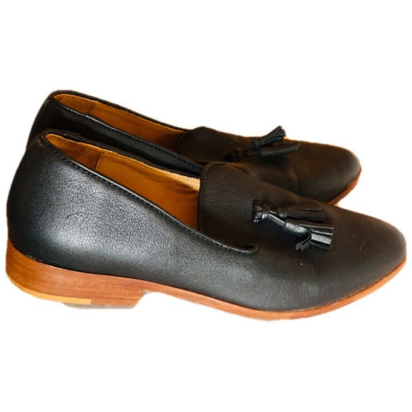 NISOLO Frida black tassel smoking  loafer size 7 - Picture 3 of 5
